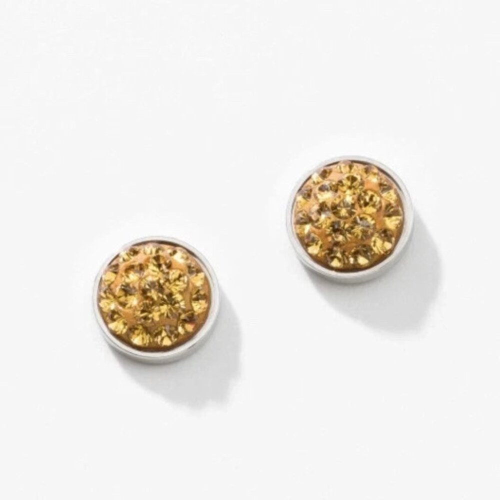 Touchstone Crystal November Birthstone Stud Earrings | Topaz | Swarovski
